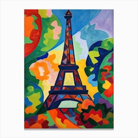 Eiffel Tower Paris Matisse Style 2 Canvas Print