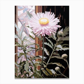 Flower Illustration Asters 8 Canvas Print