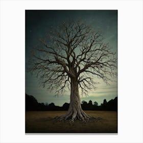 Tree In The Night Canvas Print