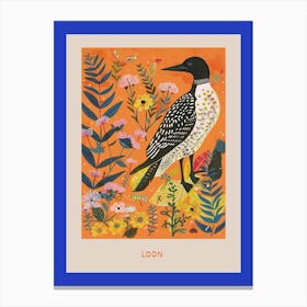 Spring Birds Poster Loon 5 Canvas Print