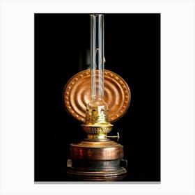Copper Oil Lamp Macro Decoration Vintage Canvas Print