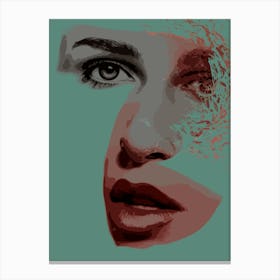 Face Of A Woman Canvas Print