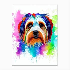 Tibetan Terrier Rainbow Oil Painting dog Canvas Print