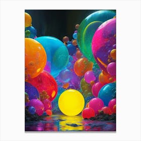 Balloons In The Water Canvas Print