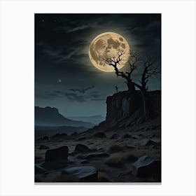 Full Moon In The Sky Canvas Print