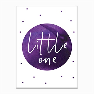 Little One Purple Watercolour Canvas Print