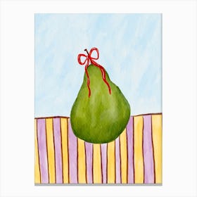 Pear and Grid 1 Canvas Print
