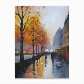 Paris At Night Canvas Print