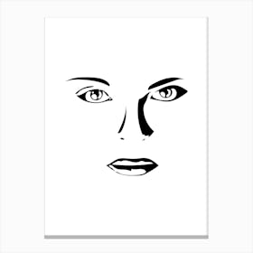 Face Of A Woman Canvas Print