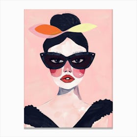 Girl In Sunglasses 13 Canvas Print