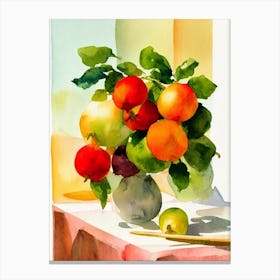 Honeydew Italian Watercolour fruit Canvas Print