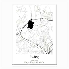 Ewing,United States Minimalist Map Canvas Print