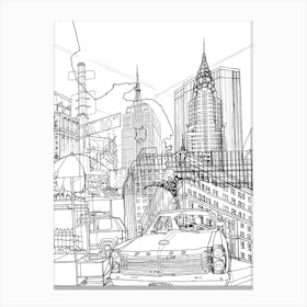 New York! (Black and white) Canvas Print