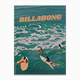 Billabong Surfing Canvas Print