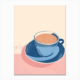 Tea Cup On A Saucer Canvas Print