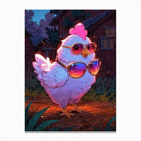 Chicken In Sunglasses Canvas Print