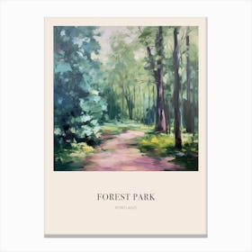 Forest Park Portland United States 2 Vintage Cezanne Inspired Poster Canvas Print
