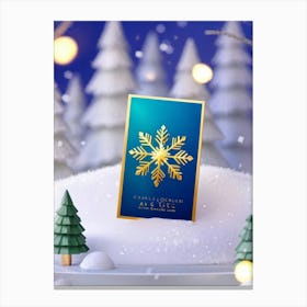 A High Definition Digital Render Of A Sleek Card Lit With Festive Light Dressed In Rich Holiday Co (4) 2 Canvas Print