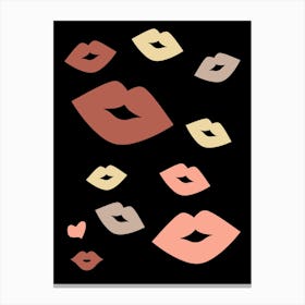 The Lips Pattern Canvas Print