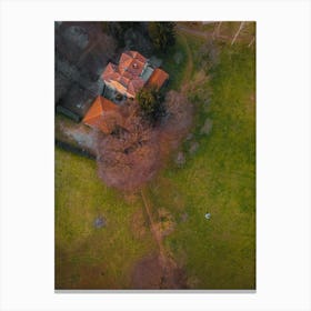 Italian Villa Print, Monza, Italy, Poster italiano. Aerial Photography. Canvas Print