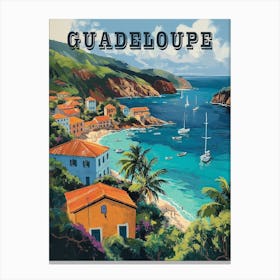 Serene Guadeloupe Watercolor Island Poster Canvas Print