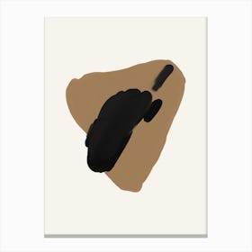 Black And Brown Abstract Painting Canvas Print