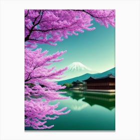 Pink Cherry Blossoms In Spring Canvas Print