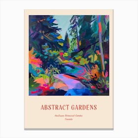 Colourful Gardens Vandusen Botanical Garden Canada 2 Red Poster Canvas Print