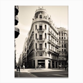Valencia, Spain, Mediterranean Black And White Photography Analogue 3 Canvas Print
