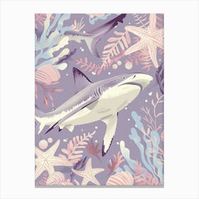 Purple Smooth Hammerhead Shark 1 Canvas Print