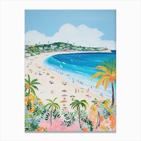 Orient Bay Beach, St Martin, Matisse And Rousseau Style 1 Canvas Print