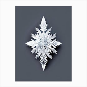 Crystal, Snowflakes, Marker Art 2 Canvas Print