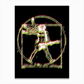 Vitruvian Rocker Guitar Art Design Canvas Print