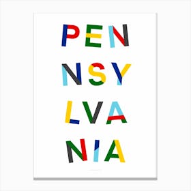 Pennsylvania State Flag Colours Canvas Print
