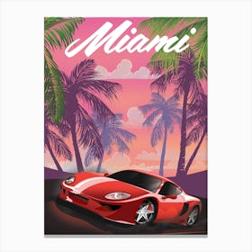 Miami sports car travel Canvas Print
