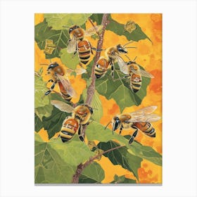 Leafcutter Bee Storybook Illustration 21 Canvas Print