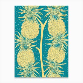 Pineapples Illustration 4 Canvas Print