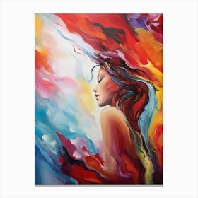 Woman'S Face Canvas Print