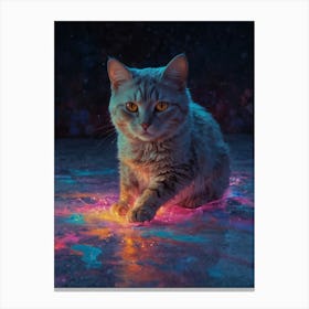 Cat On The Floor Canvas Print