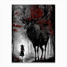 Goings-on in the Darkling Woods ~ Witch Gothic Witches Spooky Fairytale Watercolour   Canvas Print