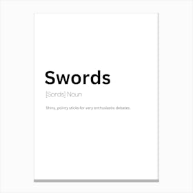 Swords Definition Meaning Canvas Print