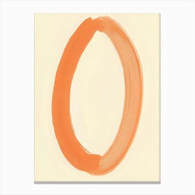 …A Single Umber Brush Arc Spanning Edge To Edge On An Eggshell Ground (3) Canvas Print