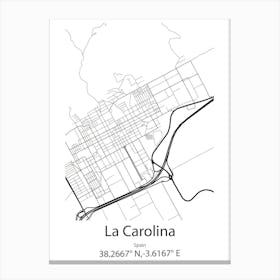 La Carolina,Spain Minimalist Map Canvas Print