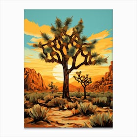 Johnstons Joshua Tree In Black And Gold (3) Canvas Print