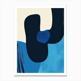 Blue Abstract Painting Canvas Print