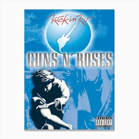 Guns N’ Roses 1991 01 23 Rio De Janeiro Brazil Poster Canvas Print