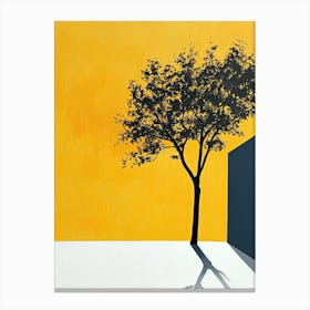 Shadow Of A Tree, Minimalism Decor Canvas Print