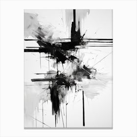 Contrast Abstract Black And White 3 Canvas Print