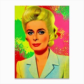 Catherine Deneuve Colourful Pop Movies Art Movies Canvas Print