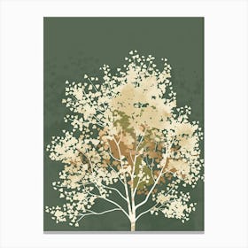 Sycamore Tree Minimal Japandi Illustration 2 Canvas Print